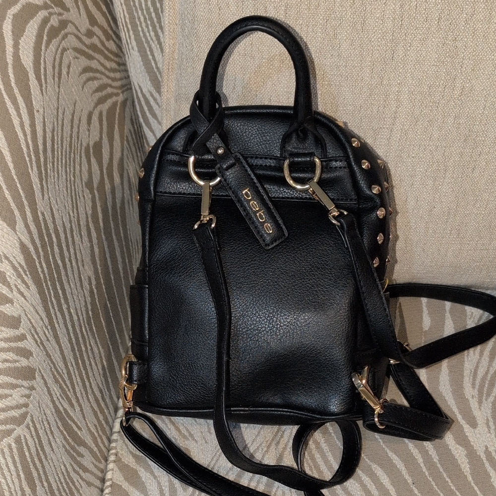 BeBe Black Studded Backpack New - Picture 2 of 10
